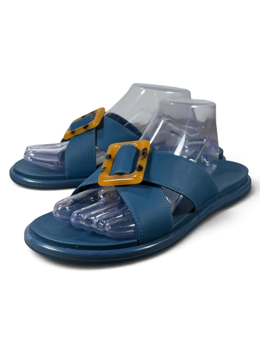 Kids Blue Slide Sandals with Decorative Buckle OluKai La'i Slide Sandals Women’s